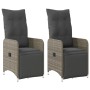 Zwei Garten-Liegestühle und Kissen aus grauem Kunststoff-Rattan. von , Gartenstühle - Ref: Foro24-365702, Preis: 304,25 €, Ra...