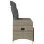 Sillones reclinable jardín y cojines 2 uds ratán sintético gris de , Sillas de jardín - Ref: Foro24-365702, Precio: 307,41 €,...