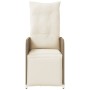 Silla de jardín reclinable con cojines ratán sintético beige de , Sillas de jardín - Ref: Foro24-365698, Precio: 129,88 €