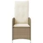 Garden reclining armchairs with table 2 units PE beige rattan by , Garden chairs - Ref: Foro24-365693, Price: 261,28 €, Disco...
