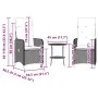 Garden reclining armchairs with table 2 units PE beige rattan by , Garden chairs - Ref: Foro24-365693, Price: 261,28 €, Disco...
