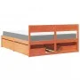 Bed with drawers and solid pine wood mattress brown 160x200 cm by , Beds and slatted bases - Ref: Foro24-3281894, Price: 541,...