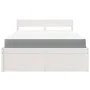 Bed with drawers and solid white pine mattress 140x190 cm by , Beds and slatted bases - Ref: Foro24-3281911, Price: 500,98 €,...