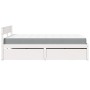 Bed with drawers and solid white pine mattress 140x190 cm by , Beds and slatted bases - Ref: Foro24-3281911, Price: 525,90 €,...