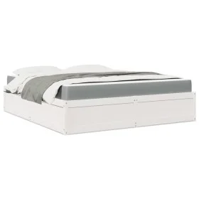 Bed with solid white pine wood mattress 180x200 cm by , Beds and slatted bases - Ref: Foro24-3281926, Price: 466,70 €, Discou...