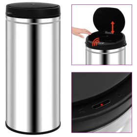 Mülleimer mit automatischem Sensor 80 L Edelstahl von vidaXL, Mülltonnen und Mülltonnen - Ref: Foro24-322697, Preis: 125,42 €...