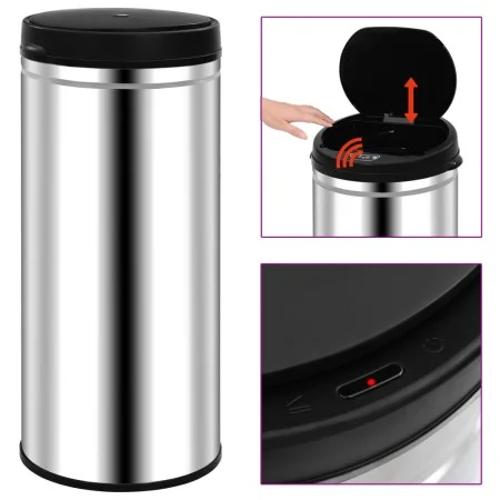 Trash can with automatic sensor 80 L stainless steel by vidaXL, Garbage cans and trash cans - Ref: Foro24-322697, Price: 123,...