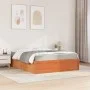 Bed with solid pine wood frame and brown waxed mattress 160x200 cm by , Beds and slatted bases - Ref: Foro24-3281930, Price: ...