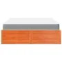 Bett mit massiver Kieferholzmatratze in brauner Wachsfarbe 160x200 cm. von , Betten und Lattenroste - Ref: Foro24-3281930, Pr...