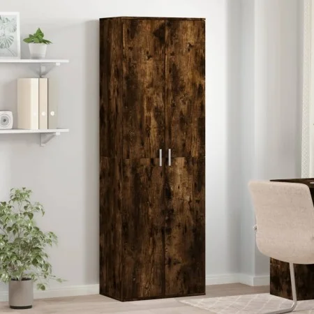 Tall smoked oak engineered wood sideboard 60x35x180 cm by , Lockers and storage cabinets - Ref: Foro24-3276669, Price: 149,04...