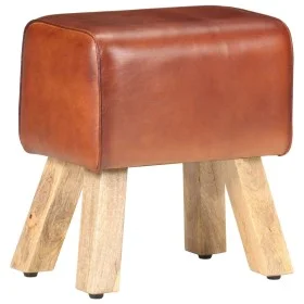 Banco potro gimnasio cuero auténtico madera mango marrón 38 cm by vidaXL, Dining and kitchen benches - Ref: Foro24-320786, Pr...