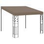Cenador con montaje en la pared gris taupe 3x3x2,5 m en Carpas y cenadores | Comprar online en Foro24