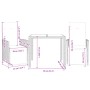Beistelltisch und Stühle mit 3-teiligen schwarzen Kunststoff-Rattan-Kissen. von , Gartensets - Ref: Foro24-3276863, Preis: 32...