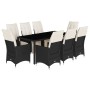 9-piece garden dining set with black synthetic rattan cushions by , Garden sets - Ref: Foro24-3276868, Price: 1,00 €, Discoun...