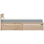 Bed with drawers and solid pine wood mattress 90x200 cm by , Beds and slatted bases - Ref: Foro24-3281907, Price: 311,33 €, D...