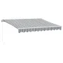 Manual retractable awning with anthracite and white LED 300x250 cm by , Awnings - Ref: Foro24-3215779, Price: 272,81 €, Disco...