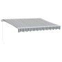 Manuelle ausfahrbare Markise mit LED in Anthrazit und Weiß 300x250 cm. von , Markisen - Ref: Foro24-3215779, Preis: 266,14 €,...