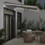 Manual retractable awning with anthracite and white LED 300x250 cm by , Awnings - Ref: Foro24-3215779, Price: 272,81 €, Disco...