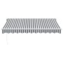 Manual retractable awning with anthracite and white LED 300x250 cm by , Awnings - Ref: Foro24-3215779, Price: 266,14 €, Disco...