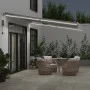 Retractable automatic awning with LED light anthracite white 450x300 cm by , Awnings - Ref: Foro24-3215787, Price: 588,25 €, ...