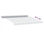 Manual retractable awning with LED light in anthracite and white 400x350cm. by , Awnings - Ref: Foro24-3215793, Price: 384,44...