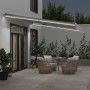 Manuelle ausfahrbare Markise mit LED-Licht in Anthrazit und Weiß 500x350 cm. von , Markisen - Ref: Foro24-3215801, Preis: 479...