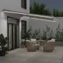 Manuelle ausfahrbare Markise mit LED-Licht in Anthrazit und Weiß 500x350 cm. von , Markisen - Ref: Foro24-3215801, Preis: 479...