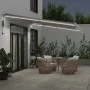 Retractable automatic awning with LED light anthracite white 500x350 cm by , Awnings - Ref: Foro24-3215803, Price: 713,17 €, ...