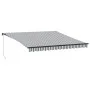 Manual retractable awning in anthracite gray and white, 400x350 cm. by , Awnings - Ref: Foro24-3215808, Price: 339,08 €, Disc...