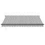 Toldo retráctil manual gris antracita y blanco 400x350 cm de , Toldos - Ref: Foro24-3215808, Precio: 369,17 €, Descuento: %