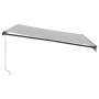 Manual retractable awning in anthracite gray and white, 400x350 cm. by , Awnings - Ref: Foro24-3215808, Price: 339,08 €, Disc...
