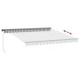 Manuelle ausfahrbare Markise in Anthrazitgrau und Weiß 400x350 cm. von , Markisen - Ref: Foro24-3215808, Preis: 369,17 €, Rab...