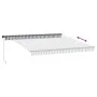 Manuelle ausfahrbare Markise in Anthrazitgrau und Weiß 400x350 cm. von , Markisen - Ref: Foro24-3215808, Preis: 339,08 €, Rab...