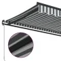 Manual retractable awning in anthracite gray and white, 400x350 cm. by , Awnings - Ref: Foro24-3215808, Price: 339,08 €, Disc...