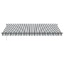 Manual retractable awning with LED light in anthracite and white, 500x350 cm. by , Awnings - Ref: Foro24-3215817, Price: 670,...