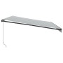 Manual retractable awning with LED light in anthracite and white, 500x350 cm. by , Awnings - Ref: Foro24-3215817, Price: 670,...