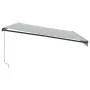 Manual retractable awning with LED light in anthracite and white, 500x350 cm. by , Awnings - Ref: Foro24-3215817, Price: 487,...