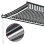 Manual retractable awning with LED light in anthracite and white, 500x350 cm. by , Awnings - Ref: Foro24-3215817, Price: 487,...