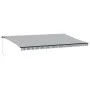 Retractable manual awning in anthracite gray and white, 600x350 cm. by , Awnings - Ref: Foro24-3215820, Price: 566,18 €, Disc...
