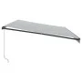 Retractable manual awning in anthracite gray and white, 600x350 cm. by , Awnings - Ref: Foro24-3215820, Price: 566,18 €, Disc...