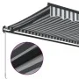 Retractable manual awning in anthracite gray and white, 600x350 cm. by , Awnings - Ref: Foro24-3215820, Price: 566,18 €, Disc...
