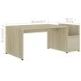 Kaffeetisch aus Sperrholz in Eichenholzfarbe, 90x45x35 cm. von , Couchtisch - Ref: Foro24-802924, Preis: 35,07 €, Rabatt: %
