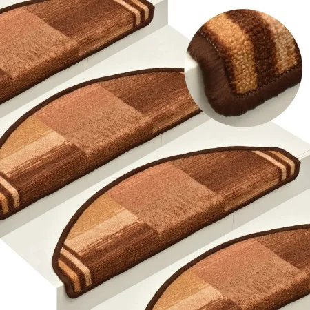 Self-adhesive stair mat 15 pcs brown 65x21x4 cm by vidaXL, Stair mats - Ref: Foro24-322413, Price: 89,58 €, Discount: %