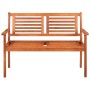 Zweierbank aus massivem Eukalyptusholz und Kissen, 120 cm. von , Gartenbänke - Ref: Foro24-3060970, Preis: 184,77 €, Rabatt: %