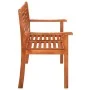 Solid eucalyptus wood 2-seater garden bench with cushion, 120 cm by , garden benches - Ref: Foro24-3060970, Price: 181,51 €, ...