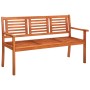 Dreisitzer Gartenbank aus massivem Eukalyptusholz und Kissen, 150 cm. von , Gartenbänke - Ref: Foro24-3061004, Preis: 202,59 ...