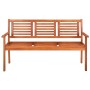 Dreisitzer Gartenbank aus massivem Eukalyptusholz und Kissen, 150 cm. von , Gartenbänke - Ref: Foro24-3061004, Preis: 202,59 ...