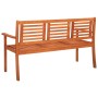 Dreisitzer Gartenbank aus massivem Eukalyptusholz und Kissen, 150 cm. von , Gartenbänke - Ref: Foro24-3061004, Preis: 202,59 ...