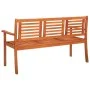 Solid eucalyptus wood 3-seater garden bench with cushion, 150 cm by , garden benches - Ref: Foro24-3061004, Price: 198,89 €, ...