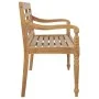 Batavia solid teak wood bench with wine-colored cushion, 120 cm by , garden benches - Ref: Foro24-3062163, Price: 216,94 €, D...